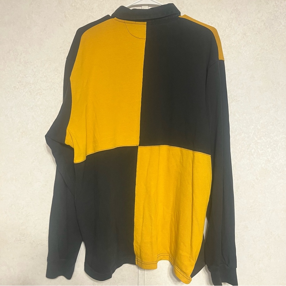 Ralph Lauren Black and Gold Color Block‎ Shirt - Picture 2 of 6
